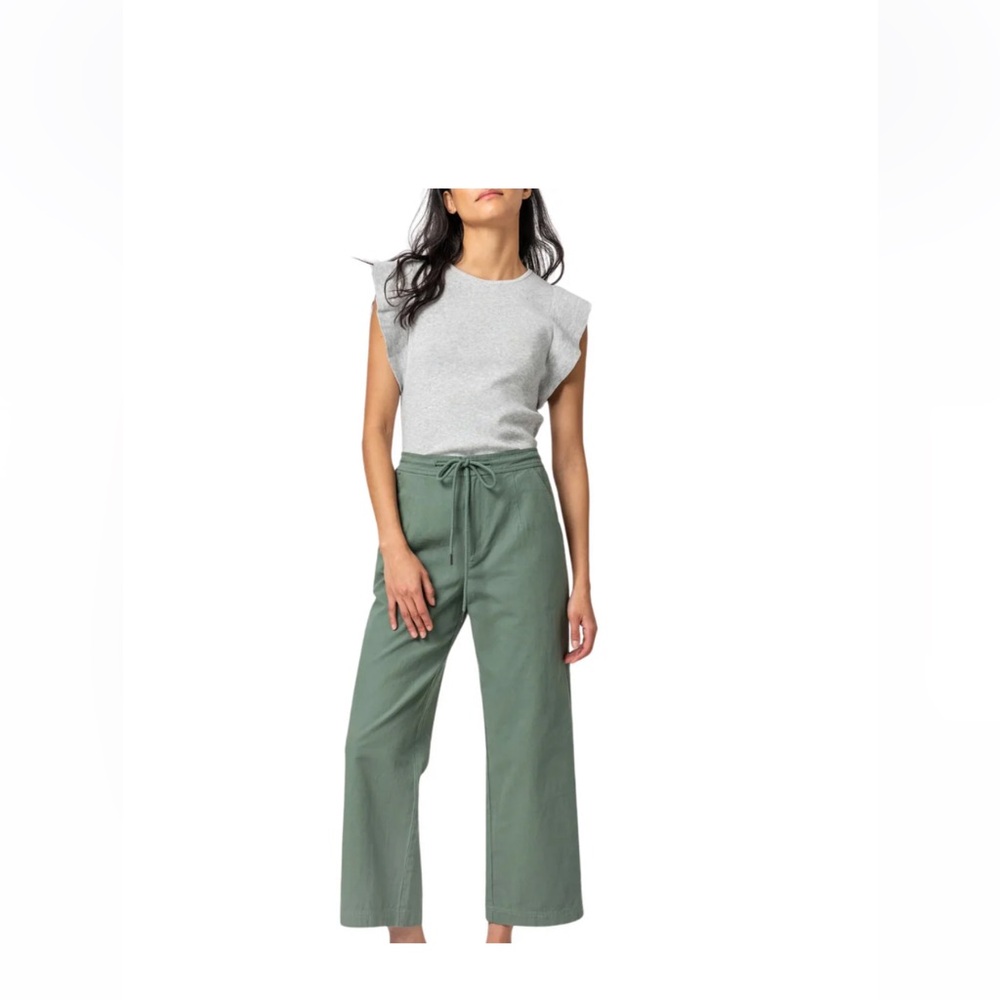 NWT!! Lilla P Green Wide Leg Pants with Drawstring Waist- Size XS